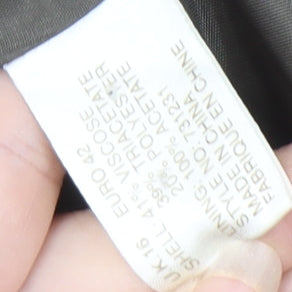 Ann Harvey Women's Grey Blazer Size 16 Notch Lapel Lined