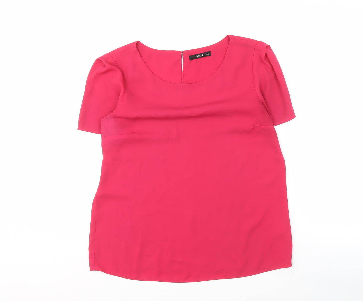 Womens UK Size 12 Oasis Pink Basic Blouse
