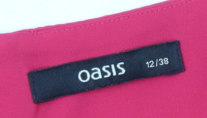 Womens UK Size 12 Oasis Pink Basic Blouse