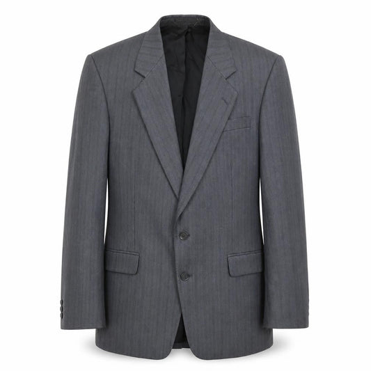 Front view of Wellington Men's Grey Striped Blazer 40L
