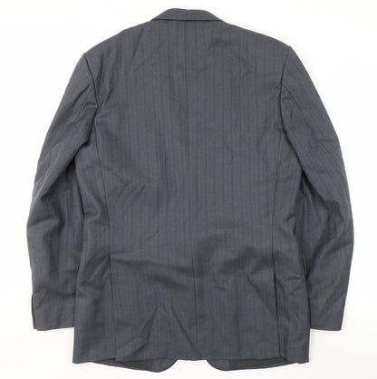 Wellington Men's Grey Striped Blazer 40L