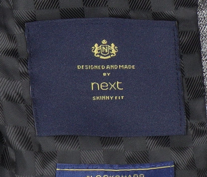 Next Boys Grey Check Suit Jacket 9 Years Slim Fit
