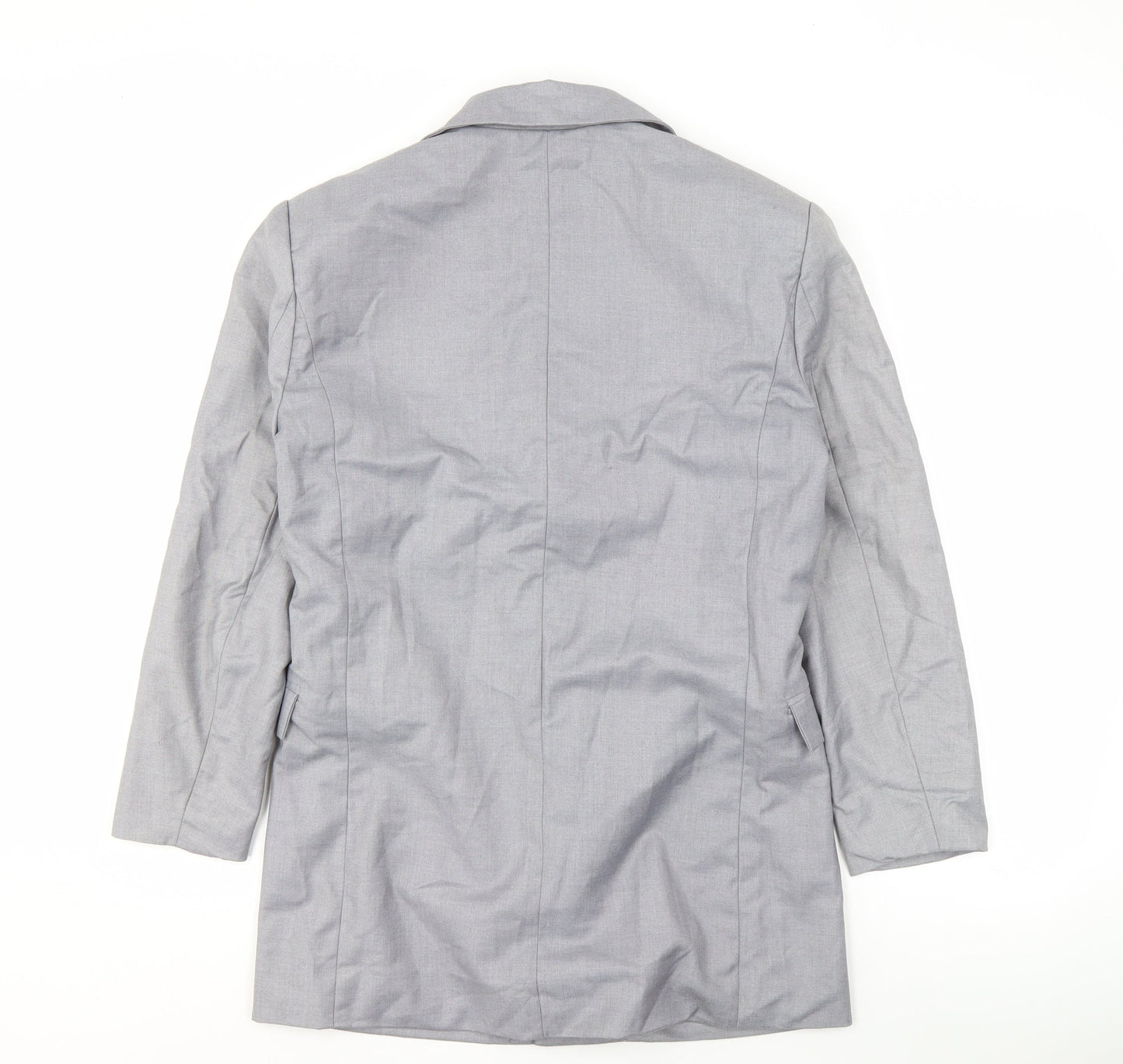 boohoo Women's Grey Blazer Size 8 Mid-Length Lined