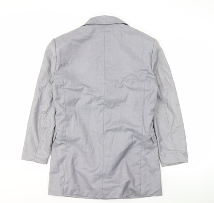 boohoo Women's Grey Blazer Size 8 Mid-Length Lined