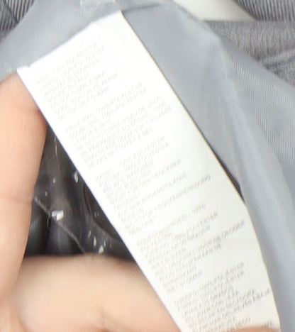 boohoo Women's Grey Blazer Size 8 Mid-Length Lined