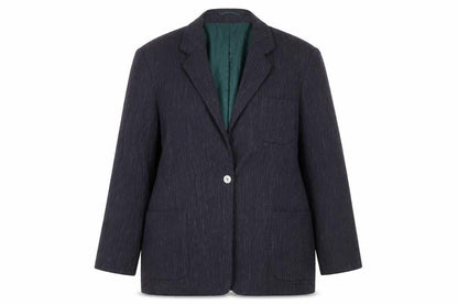 Élégance Women's Black Blazer Size 14 Regular Notch Lapel