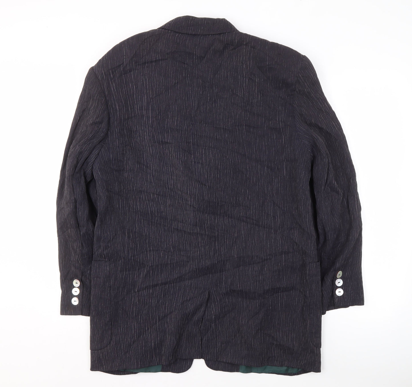 Élégance Women's Black Blazer Size 14 Regular Notch Lapel