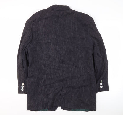 Élégance Women's Black Blazer Size 14 Regular Notch Lapel