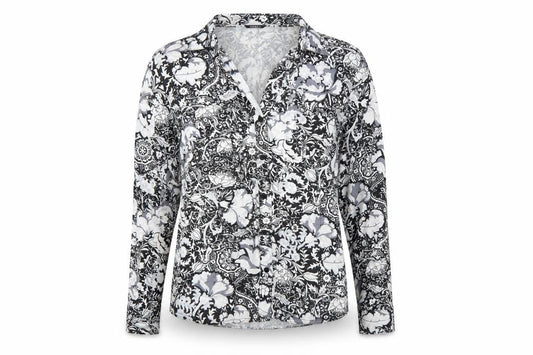 Front view of Roman Women’s Floral Print Blouse in, size UK 18