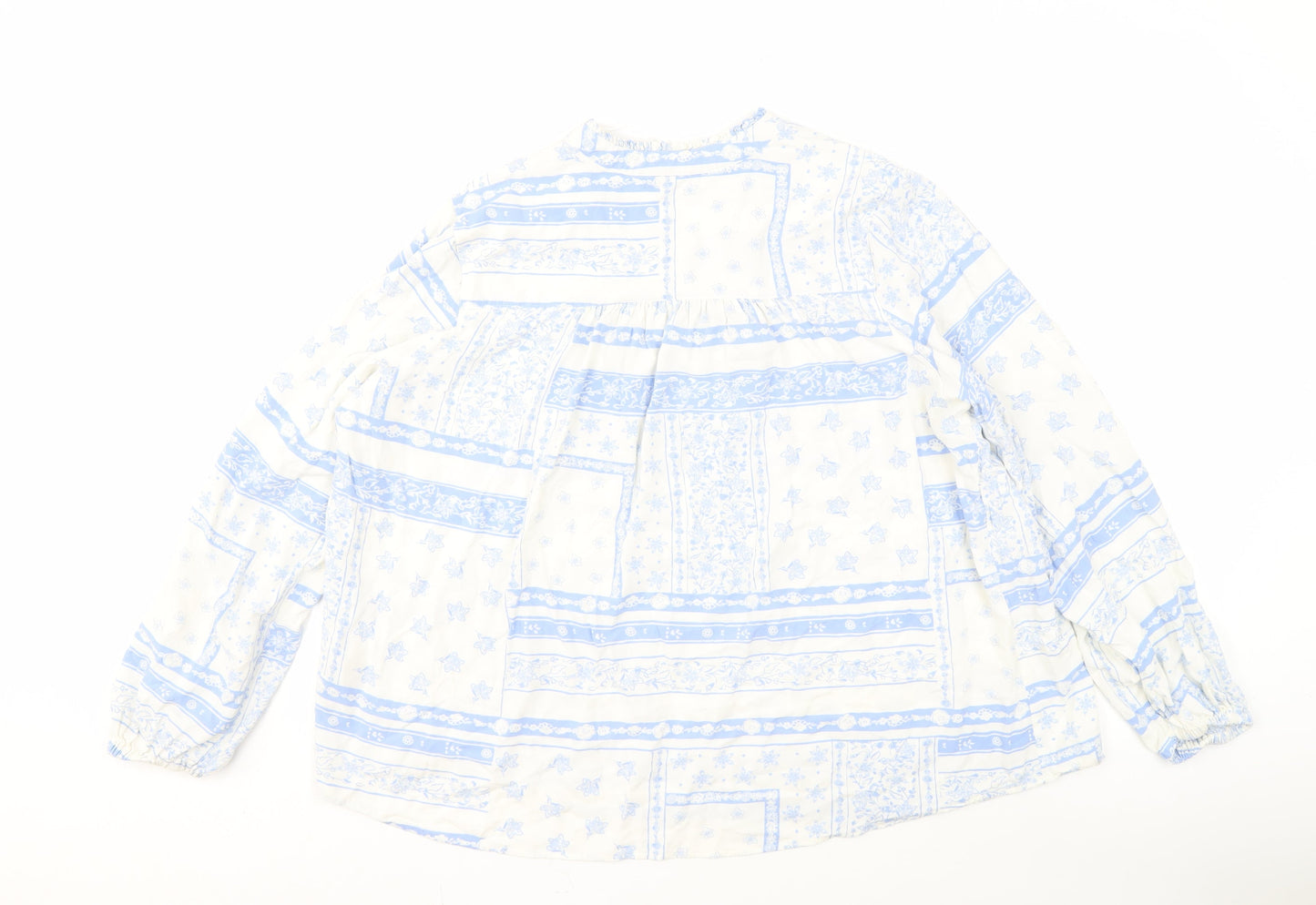 Womens UK Size 18 Marks and Spencer Blue Tunic Blouse