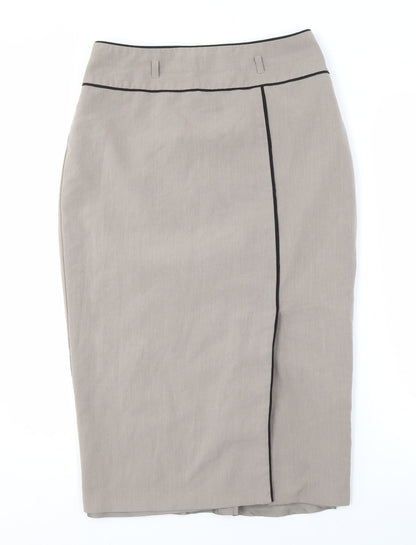 Marks and Spencer Women's Beige Midi Pencil Skirt Size 10