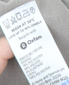 Marks and Spencer Women's Beige Midi Pencil Skirt Size 10