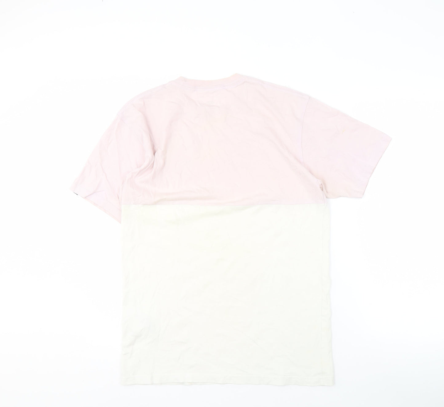 Vans Men's Pink Colourblock T-Shirt, Medium, Cotton