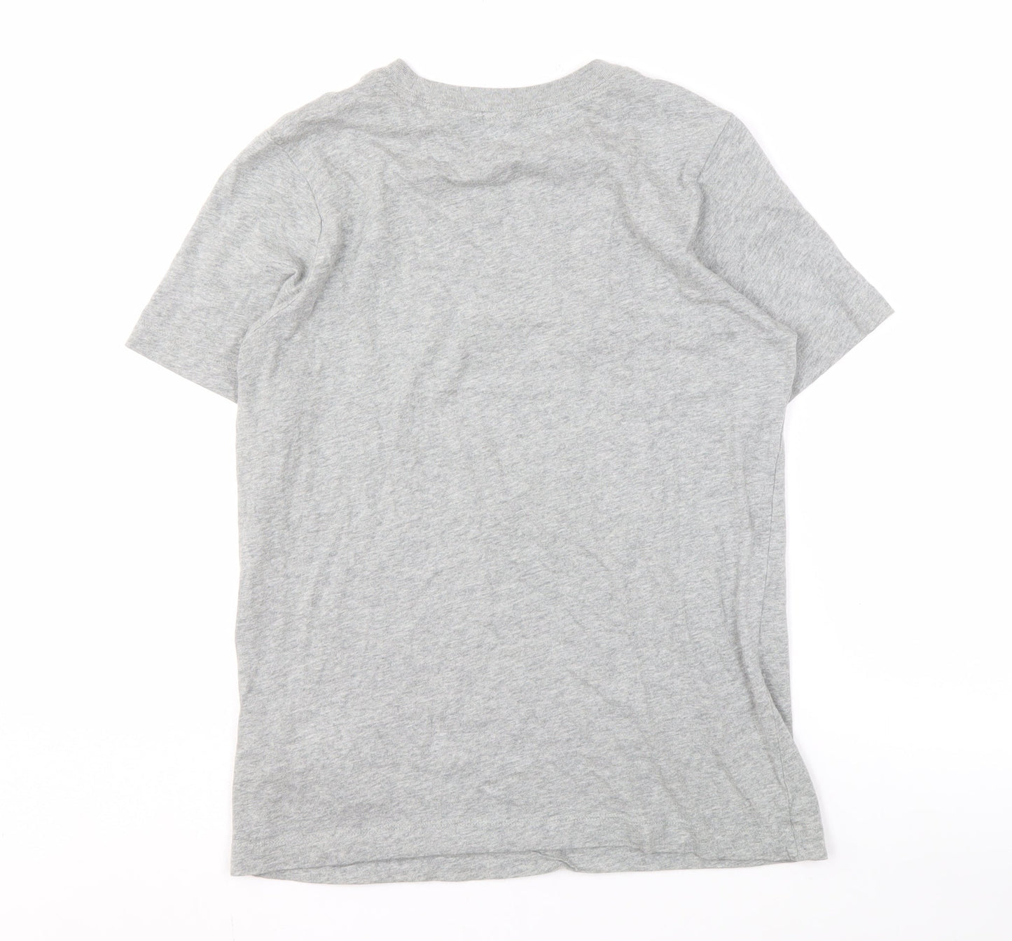 Nike Men's Grey Crew Neck T-Shirt L, Cotton, Logo