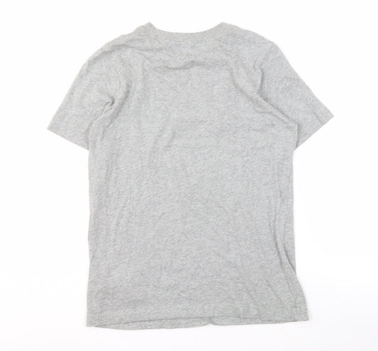 Nike Men's Grey Crew Neck T-Shirt L, Cotton, Logo