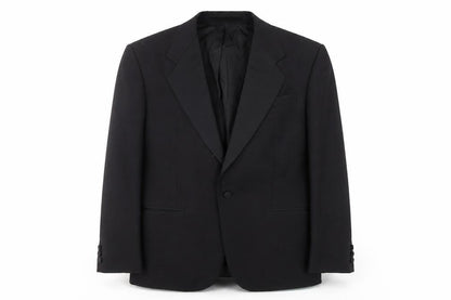 Pin Stripe Men's Black Blazer, 36 Short, Slim Fit
