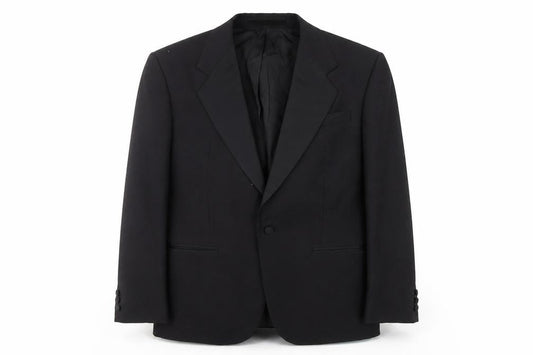Pin Stripe Men's Black Blazer, 36 Short, Slim Fit