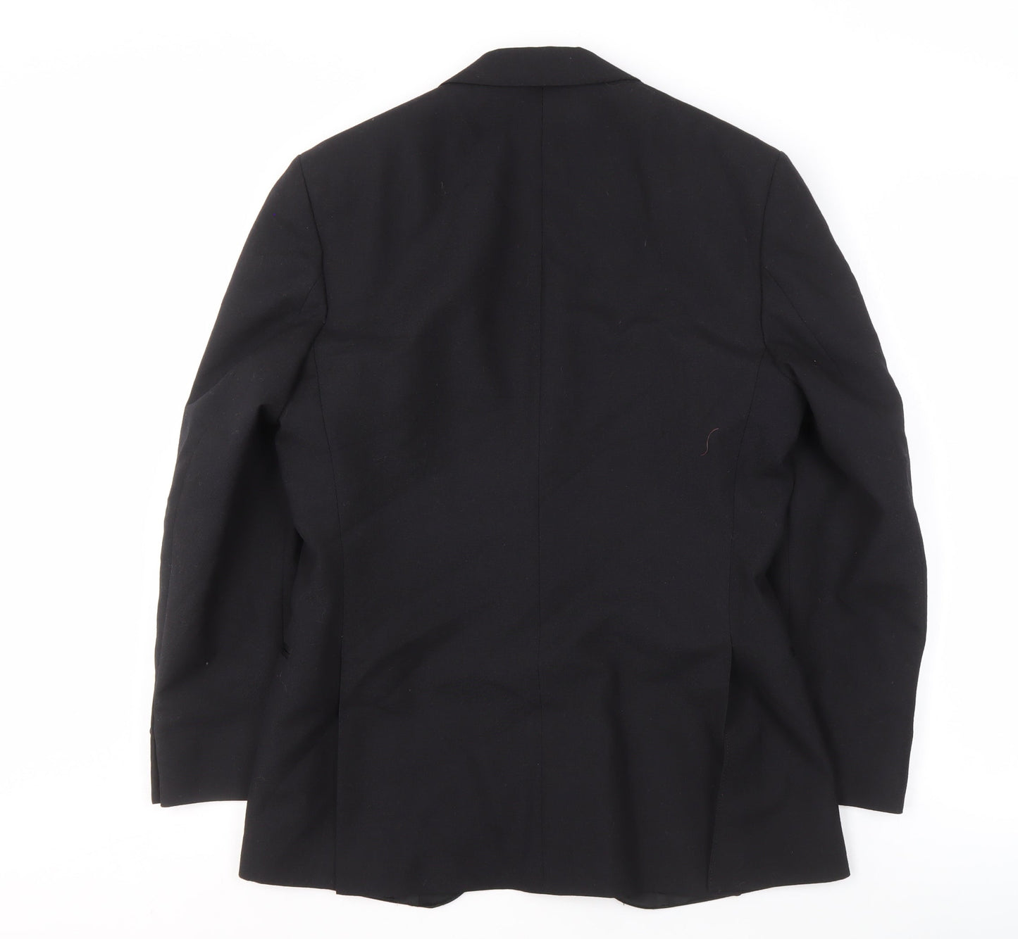 Pin Stripe Men's Black Blazer, 36 Short, Slim Fit