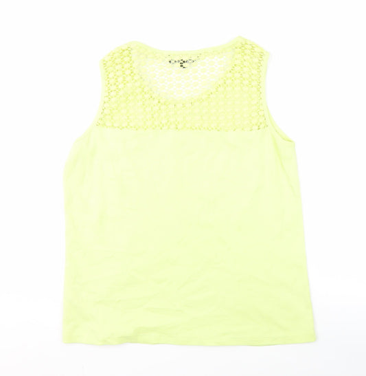 Womens UK Size 18 Bonmarché Yellow Basic Tank