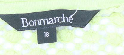 Womens UK Size 18 Bonmarché Yellow Basic Tank