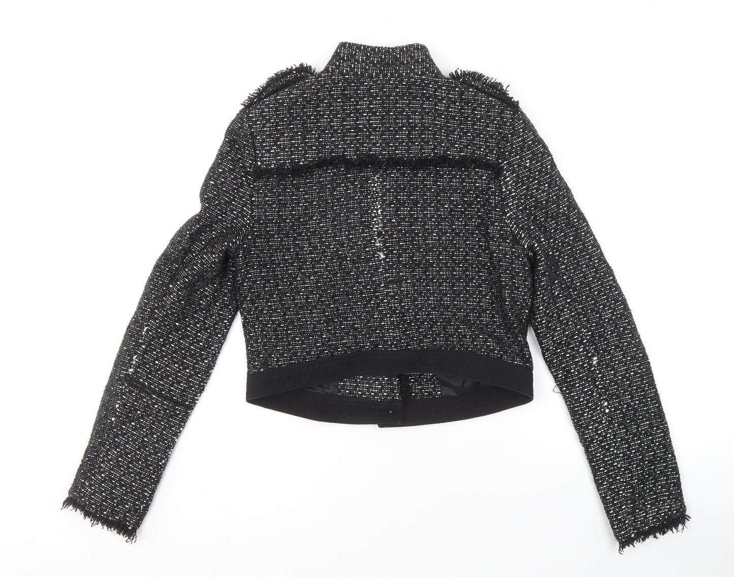 Asobio Women's Black Tweed Military Jacket, Size S