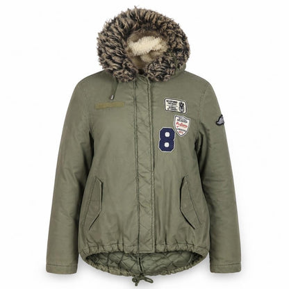 Womens UK Size 12 Brave Soul Green Parka Coat