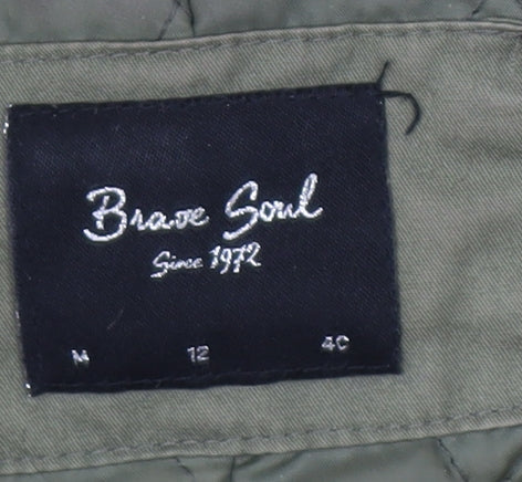 Womens UK Size 12 Brave Soul Green Parka Coat