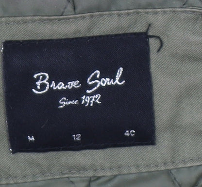Womens UK Size 12 Brave Soul Green Parka Coat