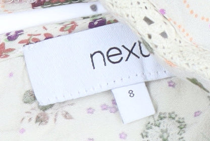 Next Womens Floral Viscose Dress, Multicoloured, Size 8