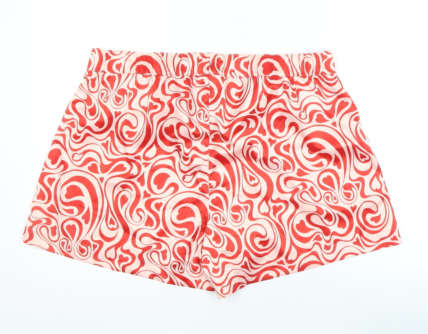 Monki Women's Red Graphic Print Sleep Shorts XL