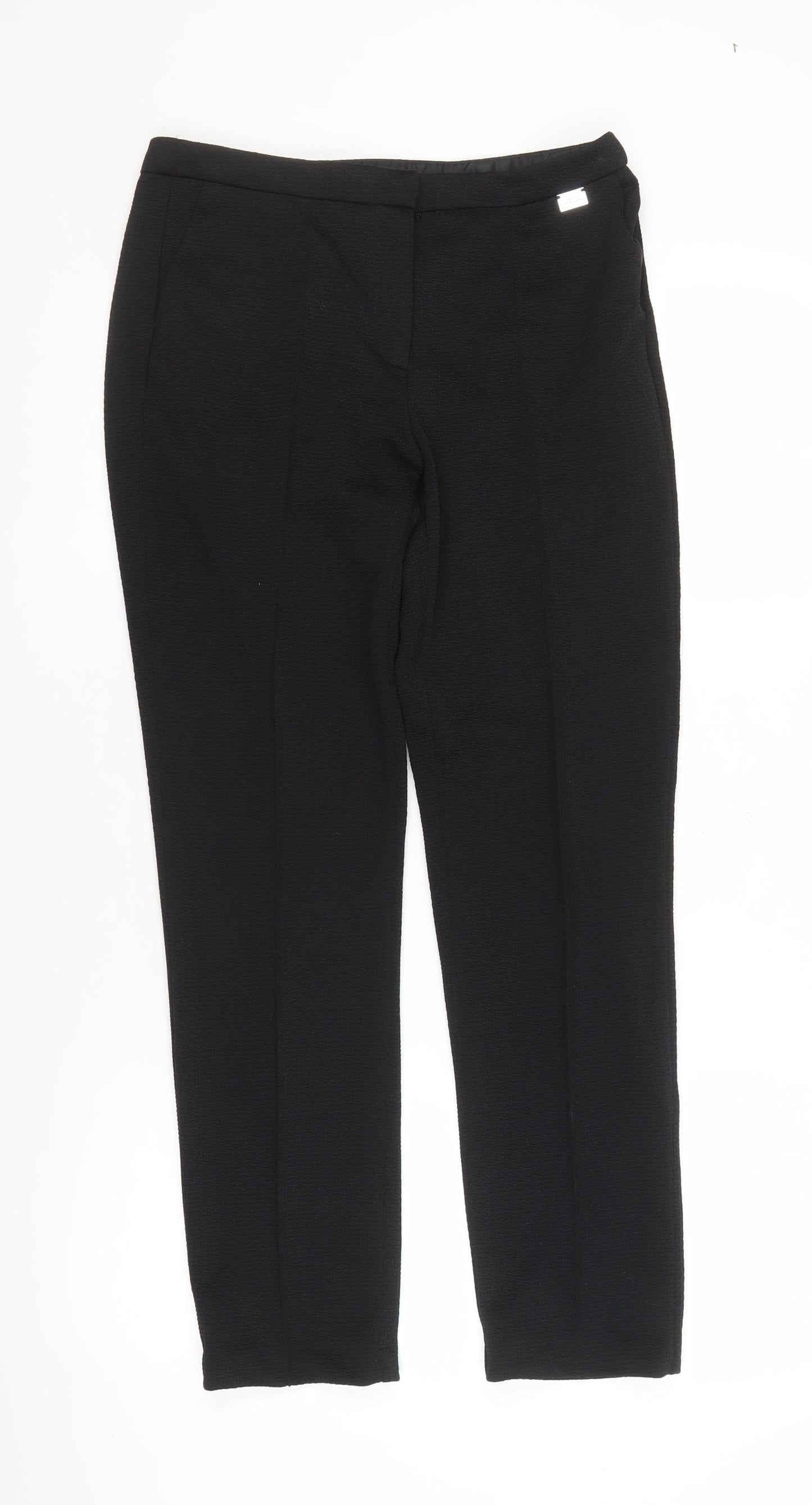 STAR Women's Black Straight Trousers, Size 10