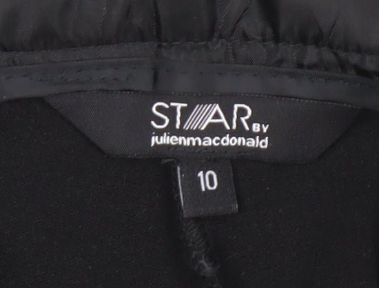 STAR Women's Black Straight Trousers, Size 10