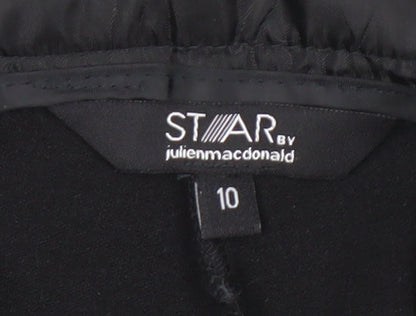 STAR Women's Black Straight Trousers, Size 10