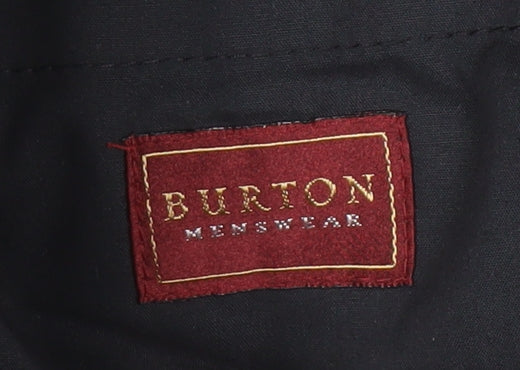 Burton Men's Black Trousers 36 in Regular Fit Formal