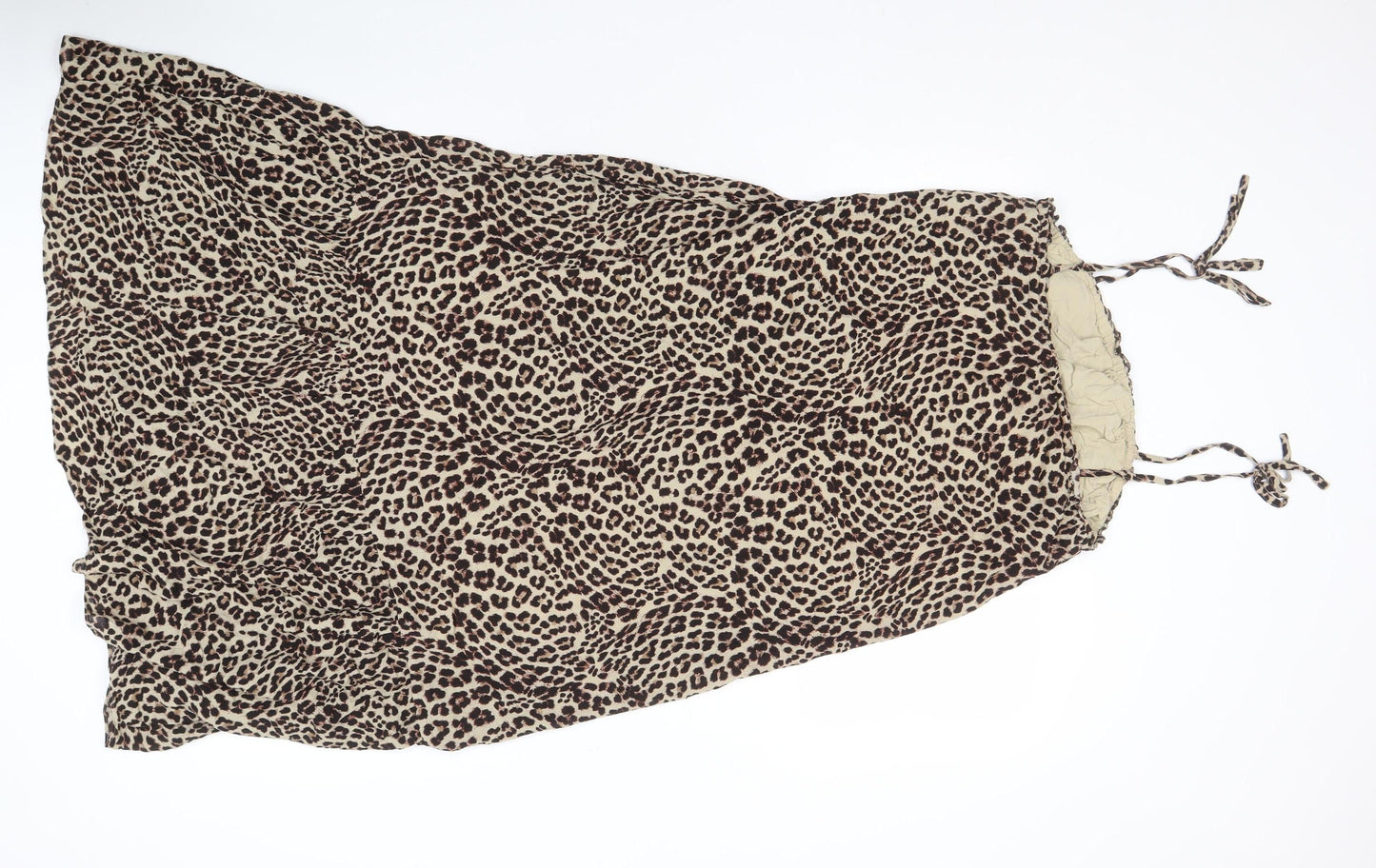 Hush Women Beige Animal Print Sleeveless Dress