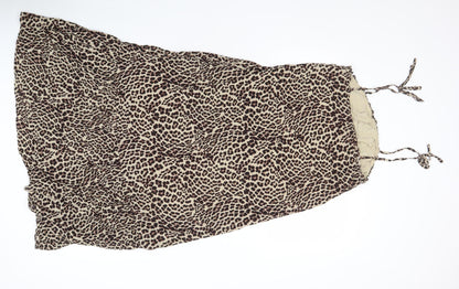 Hush Women Beige Animal Print Sleeveless Dress