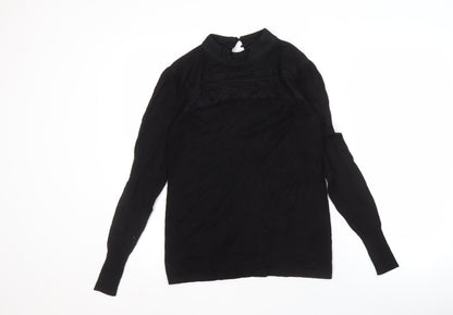 Womens UK Size 14 Warehouse Black Basic Blouse