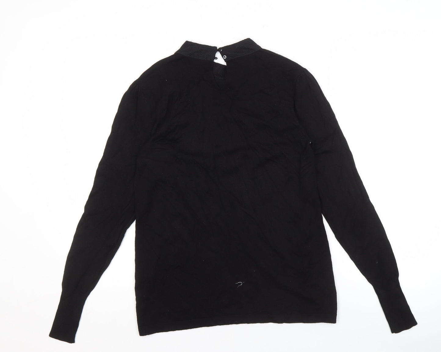Womens UK Size 14 Warehouse Black Basic Blouse