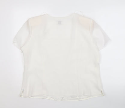 Womens UK Size 20 Roman Originals White Basic Blouse