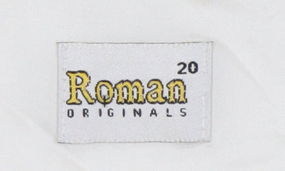 Womens UK Size 20 Roman Originals White Basic Blouse