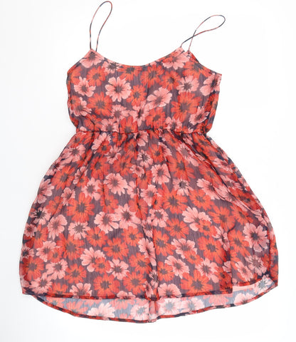 Zara Women's Multicoloured Floral Dress M