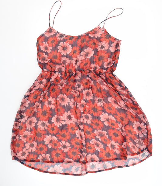 Zara Women's Multicoloured Floral Dress M