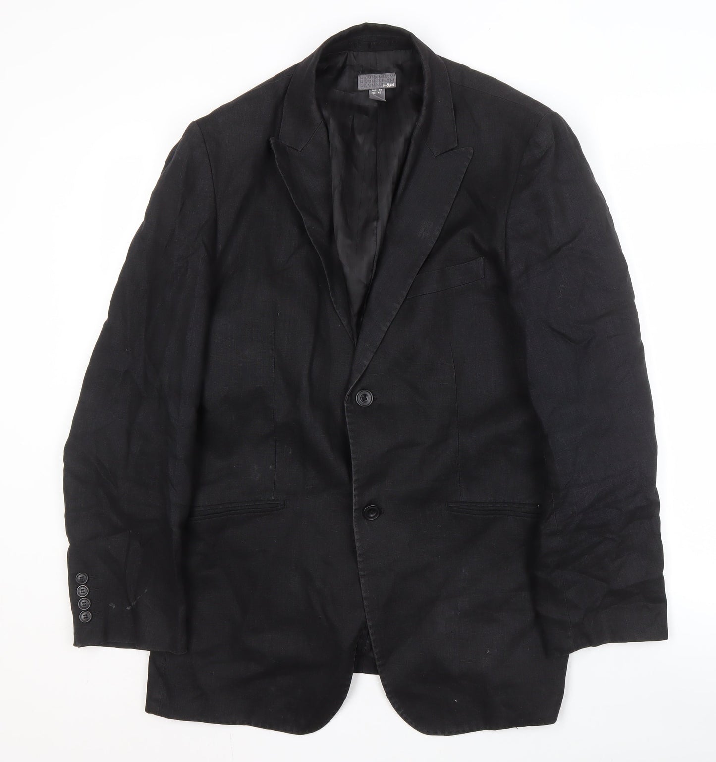 Mens UK Size 40 H&M Regular Black Suit Jacket