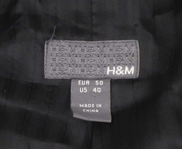 Mens UK Size 40 H&M Regular Black Suit Jacket