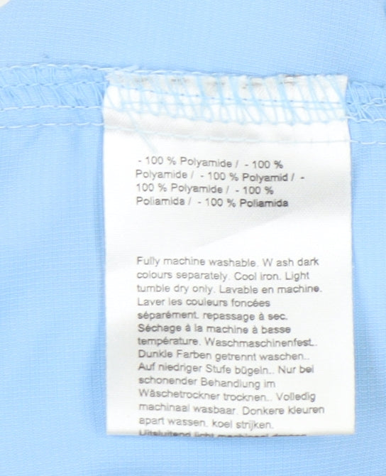 Womens UK Size 12 Regatta Blue Basic Button-Up
