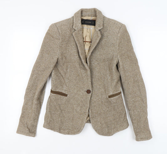 Zara Basic Women's Beige Flecked Blazer, Size S