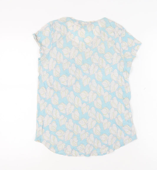 Womens UK Size 10 Laura Ashley Blue Basic T-Shirt