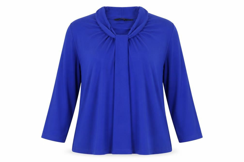 Womens UK Size L Isle Collection Blue Basic Blouse