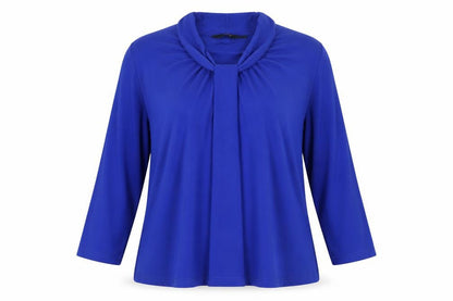 Womens UK Size L Isle Collection Blue Basic Blouse