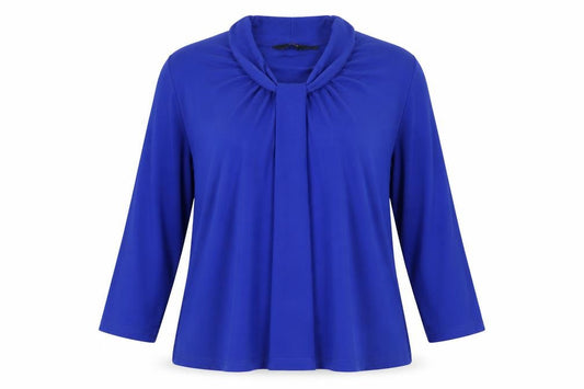 Womens UK Size L Isle Collection Blue Basic Blouse